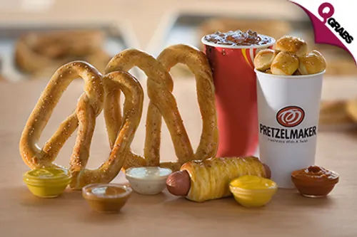 For QR25 Discover Deliciously Fun Food at PretzelMaker & Barrister's Coffee - Choose from unique Pretzels, Drinks & More! (QR50 Value)